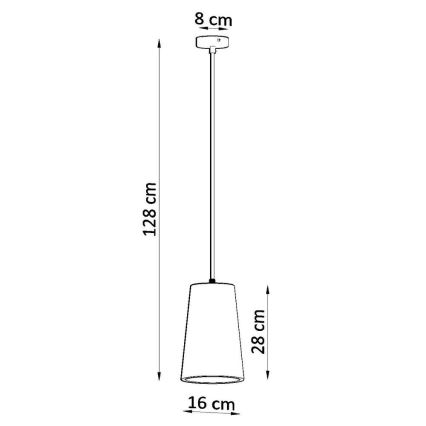 Csillár zsinóron GULCAN 1xE27/15W/230V