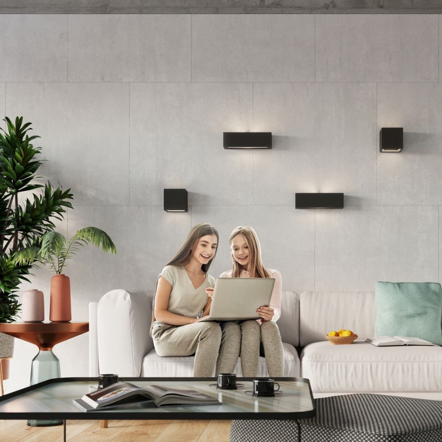 Fali lámpa LEO 1xE27/60W/230V fekete