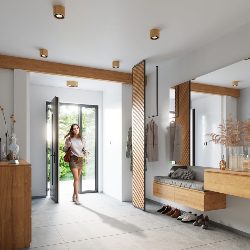 Mennyezeti lámpa BASIC AR111 1xGU10/40W/230V bükkfa