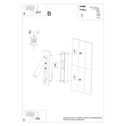 Fali spotlámpa ENIF 1xG9/12W/230V