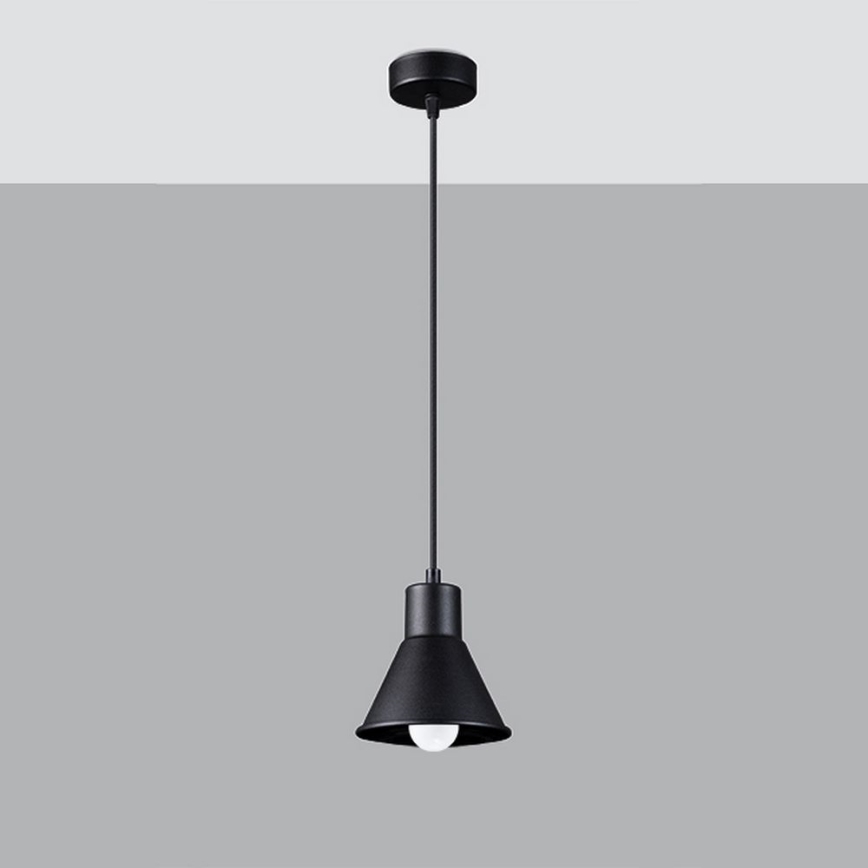 Csillár zsinóron TALEJA 1xE27/60W/230V fekete
