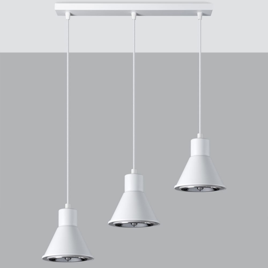 Csillár zsinóron TAZILA 3xES111/60W/230V fehér