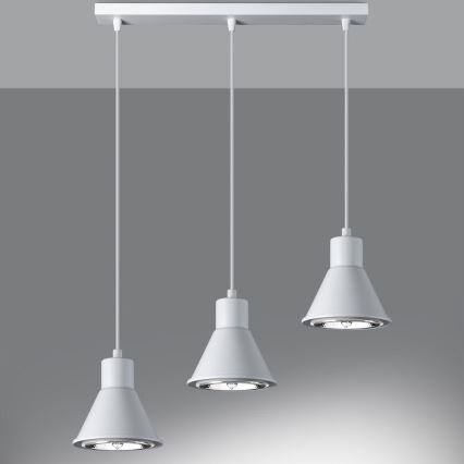 Csillár zsinóron TAZILA 3xES111/60W/230V fehér