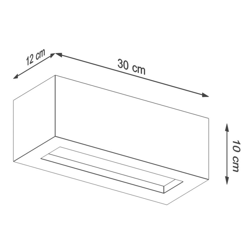 Fali lámpa VEGA 1xE27/60W/230V 30 cm beton