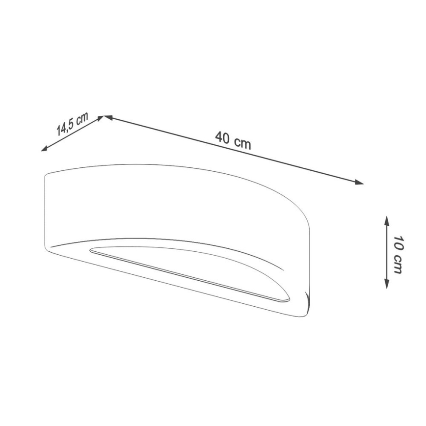 Fali lámpa ATENA 1xE27/60W/230V beton