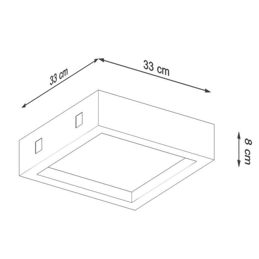 LED Mennyezeti lámpa RIZA LED/18W/230V beton