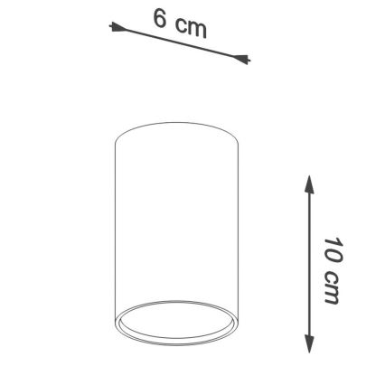 Spotlámpa LAGOS 1xGU10/10W/230V 10 cm fehér