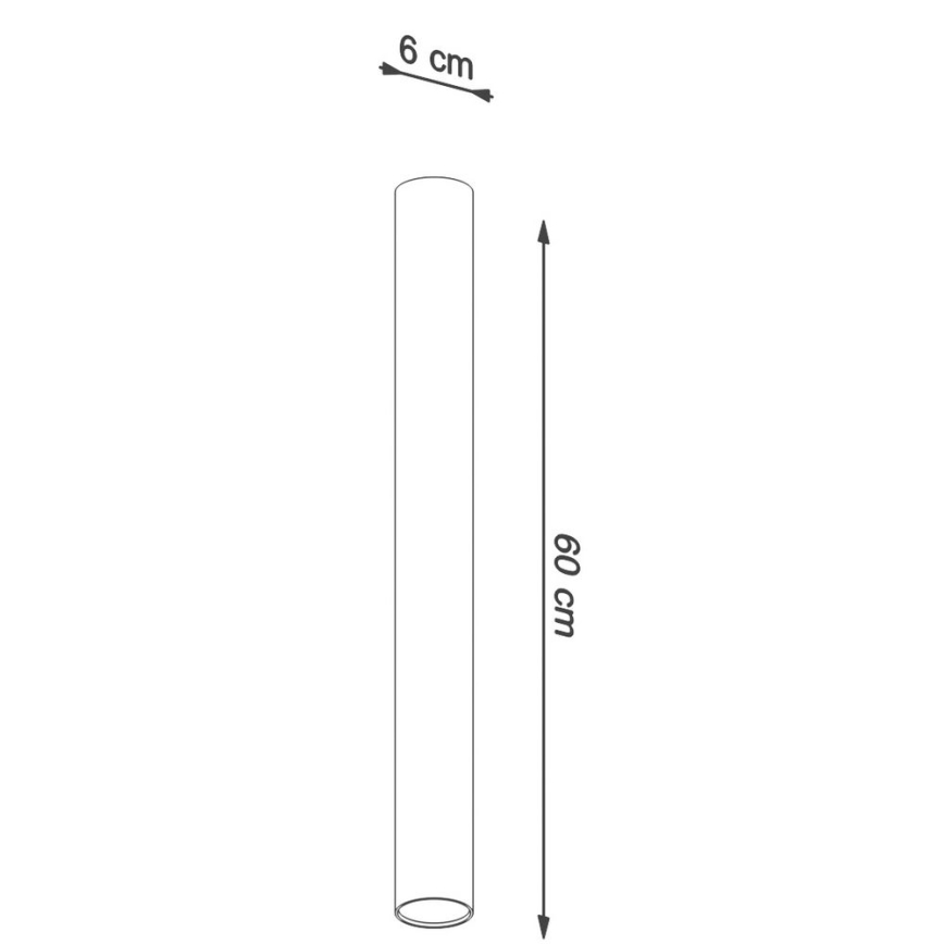 Spotlámpa LAGOS 1xGU10/10W/230V 60 cm fekete