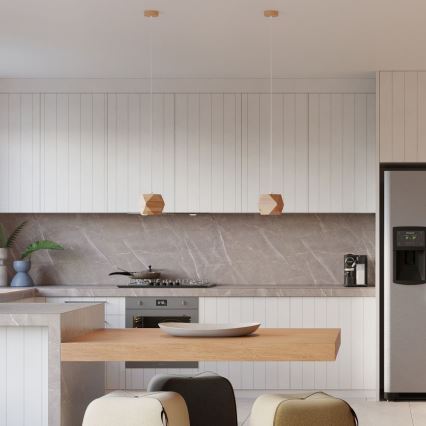 Csillár zsinóron WOODY 1xGU10/40W/230V tölgy