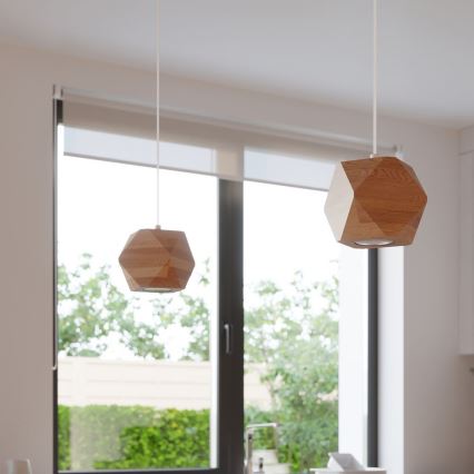 Csillár zsinóron WOODY 1xGU10/40W/230V tölgy