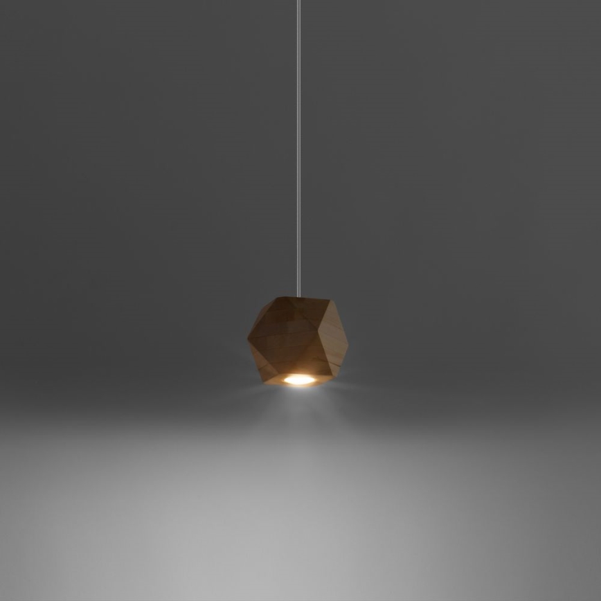 Csillár zsinóron WOODY 1xGU10/40W/230V tölgy