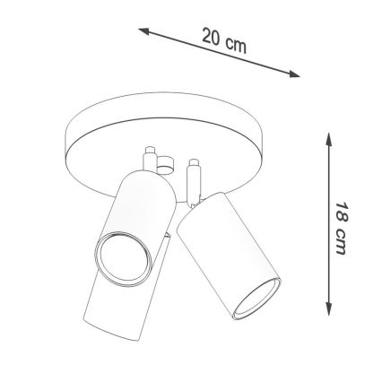 Spotlámpa RING 3xGU10/10W/230V fehér
