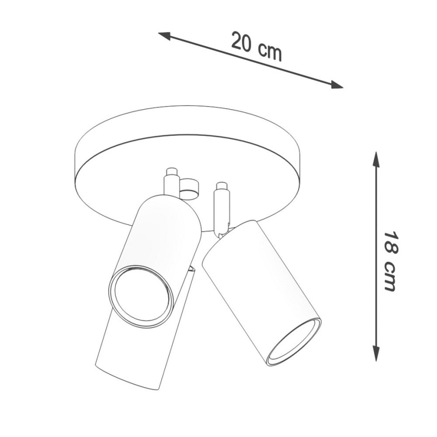 Spotlámpa RING 3xGU10/10W/230V fehér