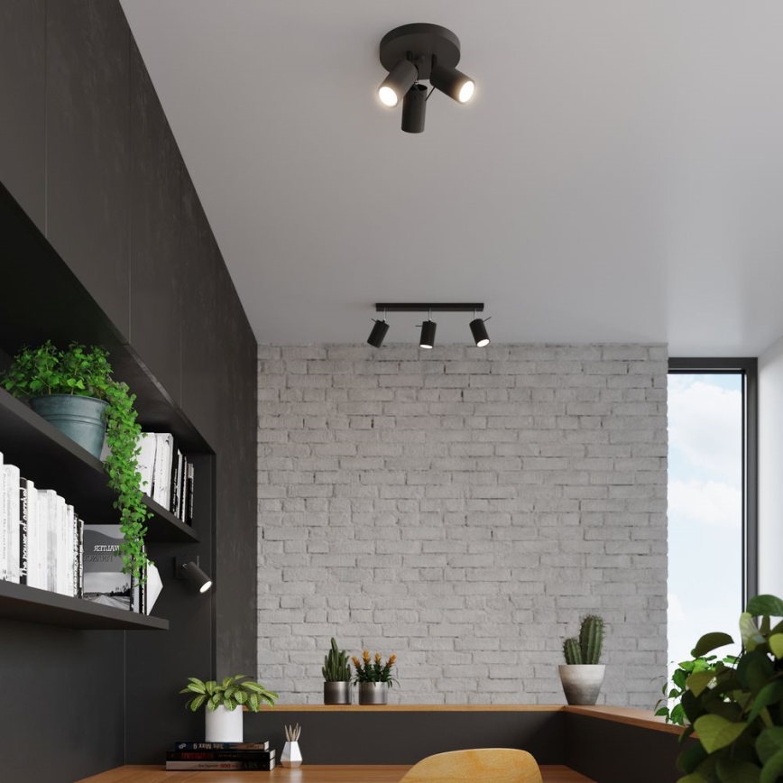 Spotlámpa RING 3xGU10/10W/230V fekete