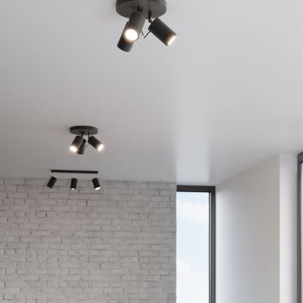 Spotlámpa RING 3xGU10/10W/230V fekete