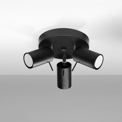 Spotlámpa RING 3xGU10/10W/230V fekete