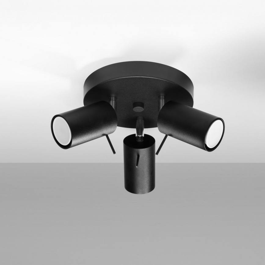 Spotlámpa RING 3xGU10/10W/230V fekete