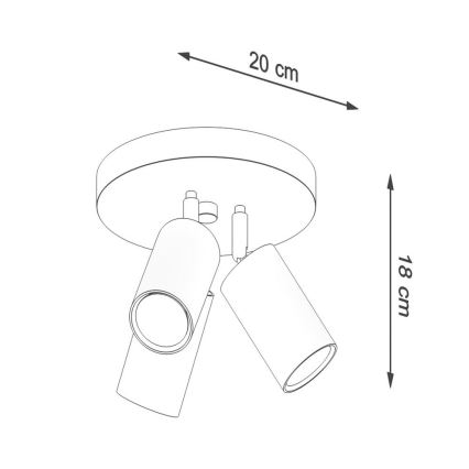 Spotlámpa RING 3xGU10/10W/230V fekete