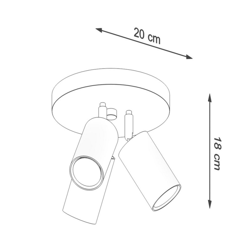Spotlámpa RING 3xGU10/10W/230V fekete
