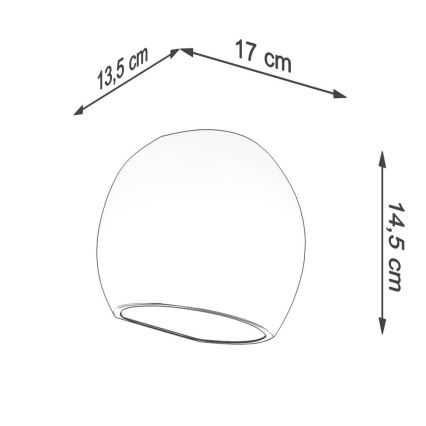 Fali lámpa GLOBE 1xE27/60W/230V fényes fehér