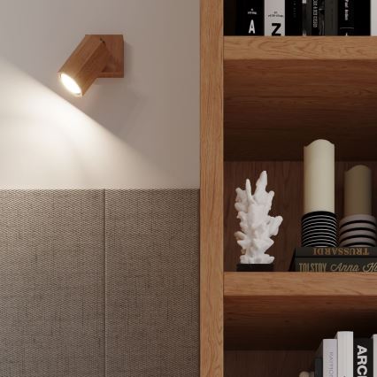 Fali spotlámpa ZEKE 1xGU10/40W/230V tölgy