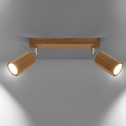 Spotlámpa ZEKE 2xGU10/40W/230V tölgy