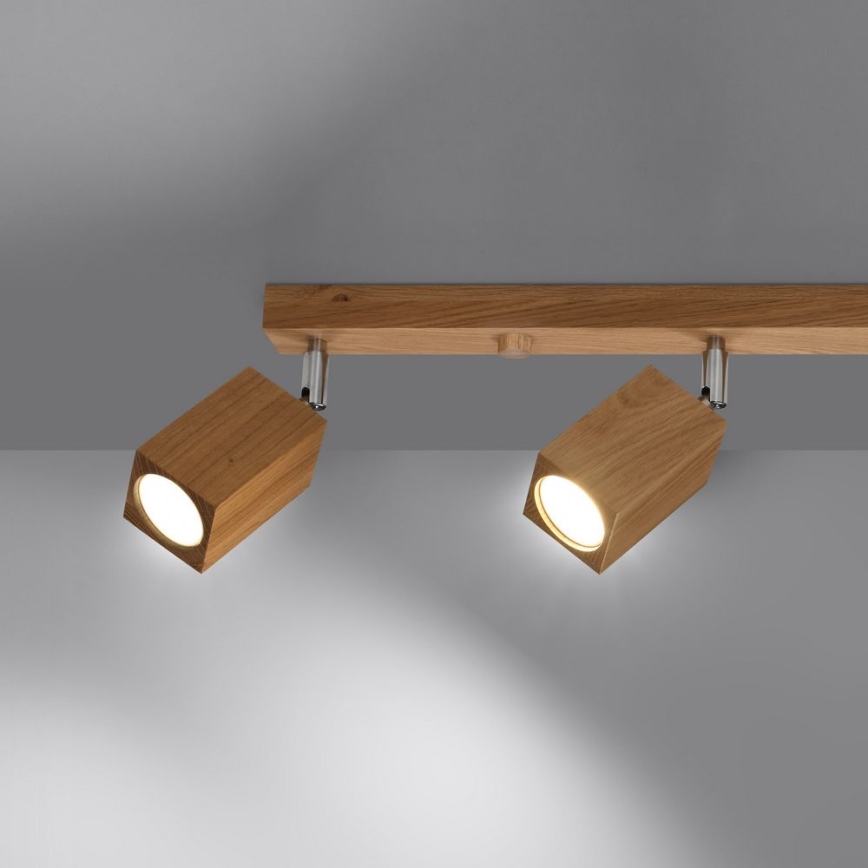 Spotlámpa KEKE 4xGU10/40W/230V tölgy