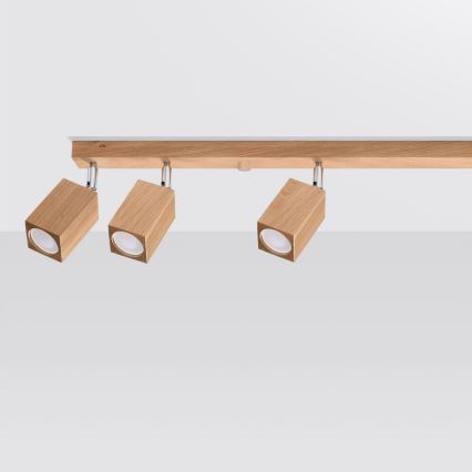 Spotlámpa KEKE 6xGU10/40W/230V tölgy