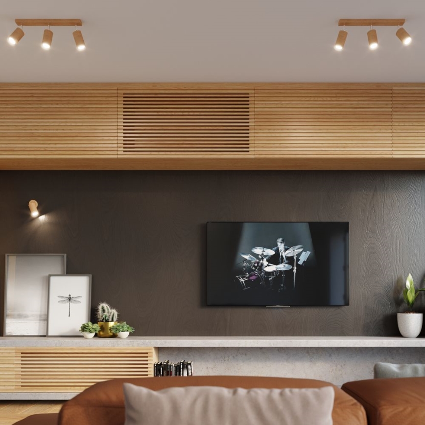 Spotlámpa BERG 4xGU10/40W/230V bükkfa
