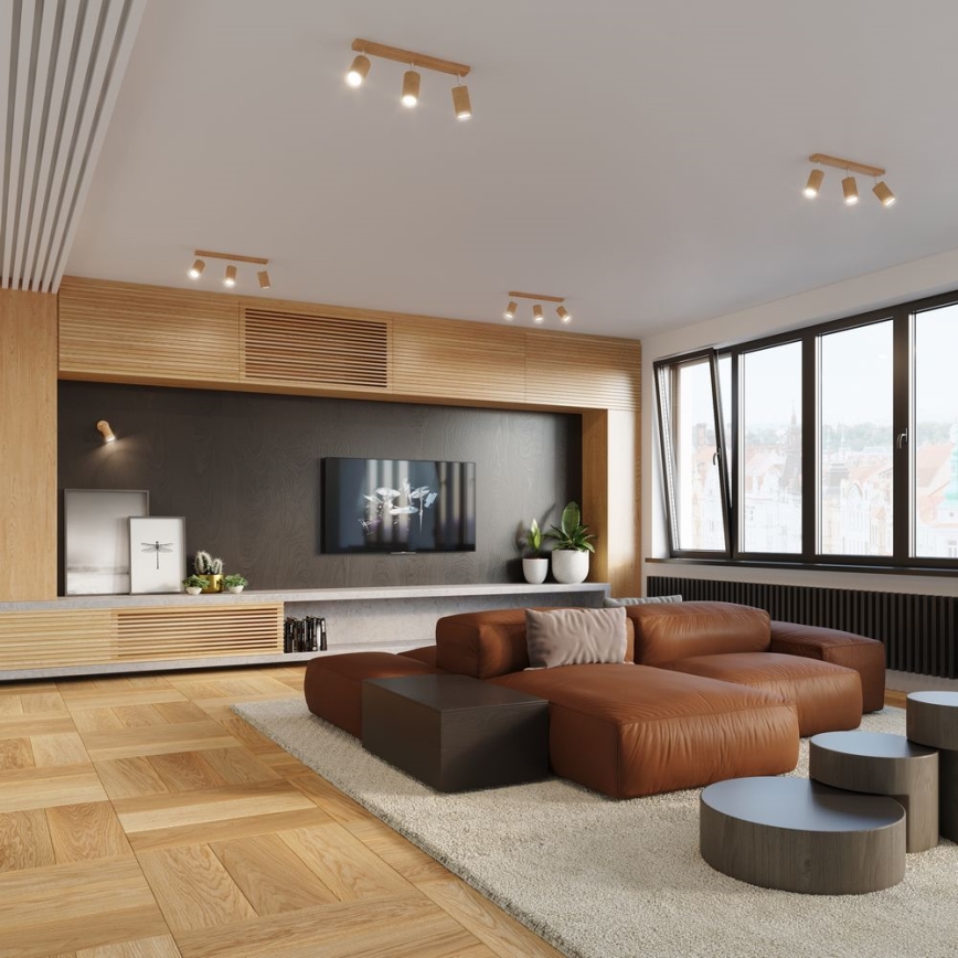 Spotlámpa BERG 4xGU10/40W/230V bükkfa