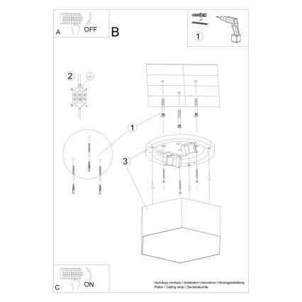 Mennyezeti lámpa SUNDE 2xE27/60W/230V 11,5 cm fekete