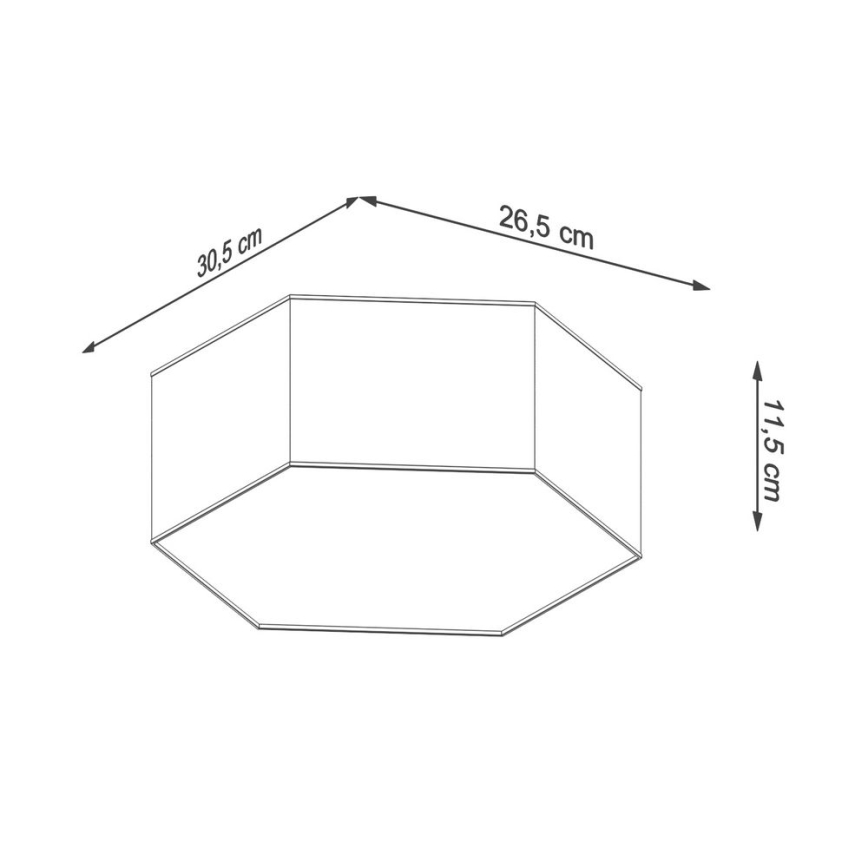 Mennyezeti lámpa SUNDE 2xE27/60W/230V 11,5 cm fekete