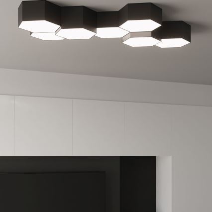 Mennyezeti lámpa SUNDE 2xE27/60W/230V 15,5 cm fekete