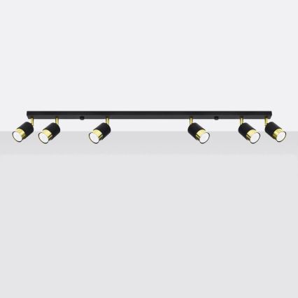 Spotlámpa NERO 6xGU10/40W/230V fekete/arany