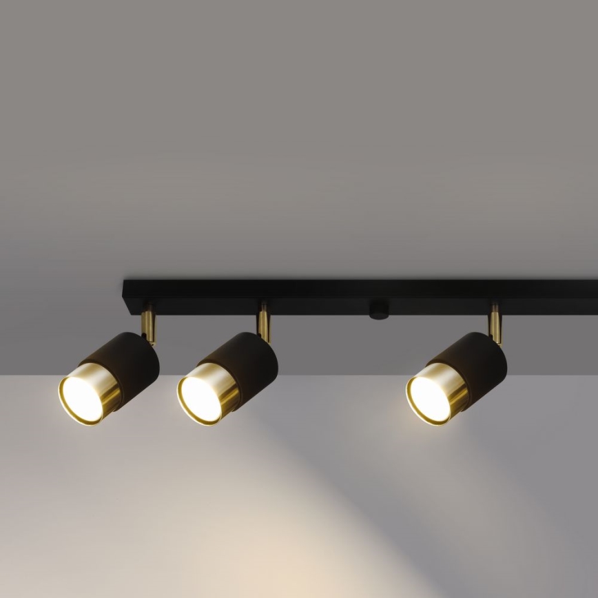 Spotlámpa NERO 6xGU10/40W/230V fekete/arany
