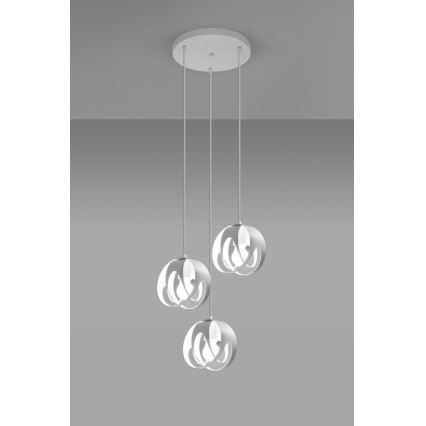 Csillár zsinóron TULOS 3xE27/60W/230V fehér