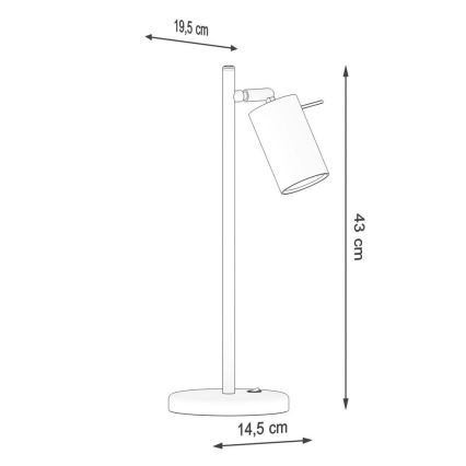 Asztali lámpa RING 1xGU10/10W/230V fekete