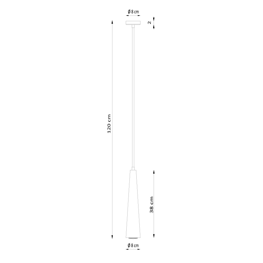 SULA kábeles függőlámpa 1xGU10/10W/230V, átm. 8 cm, bézs