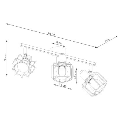 Spotlámpa BELUCI 3xE14/40W/230V fehér
