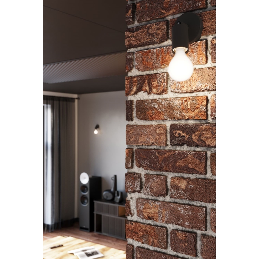 Fali spotlámpa FORNES 1xE27/60W/230V fekete