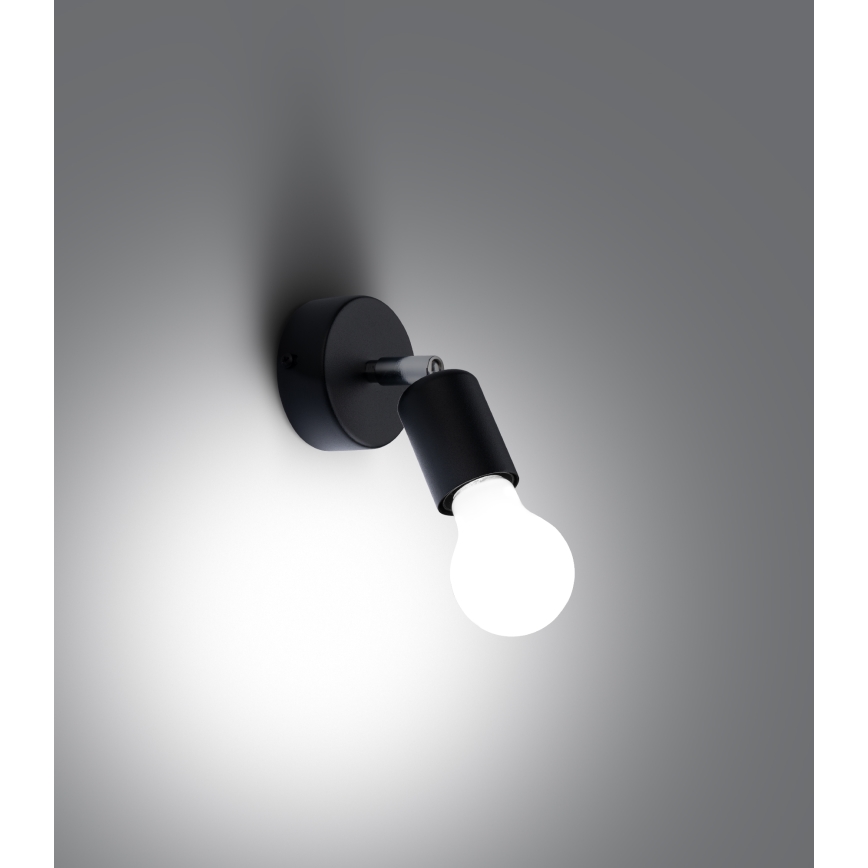 Fali spotlámpa FORNES 1xE27/60W/230V fekete
