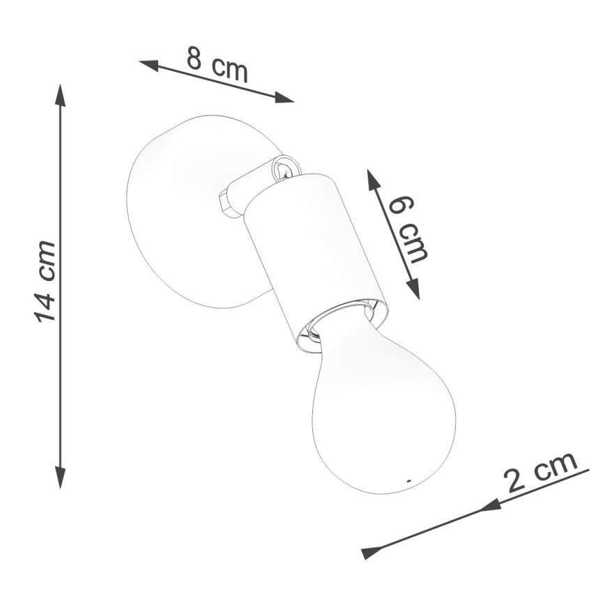 Fali spotlámpa FORNES 1xE27/60W/230V fekete