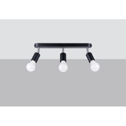 Spotlámpa FORNES 3xE27/60W/230V fekete