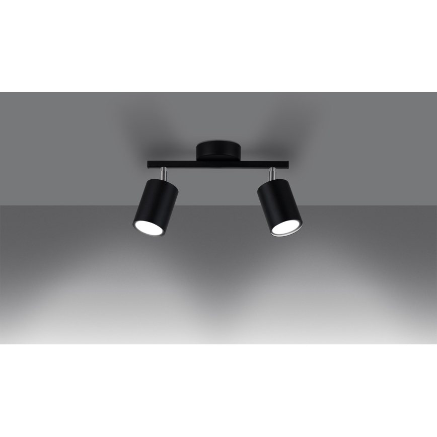 Spotlámpa LEMMI 2xGU10/40W/230V fekete