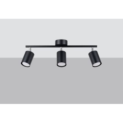 Spotlámpa LEMMI 3xGU10/40W/230V fekete
