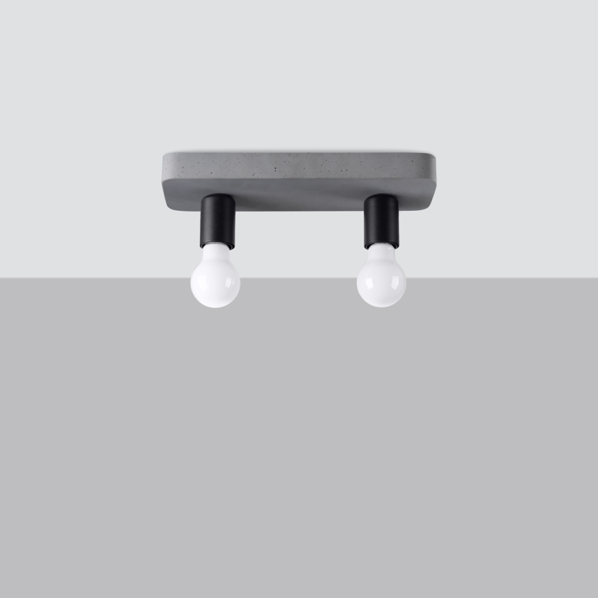 Spotlámpa TAVO 2xE27/15W/230V beton