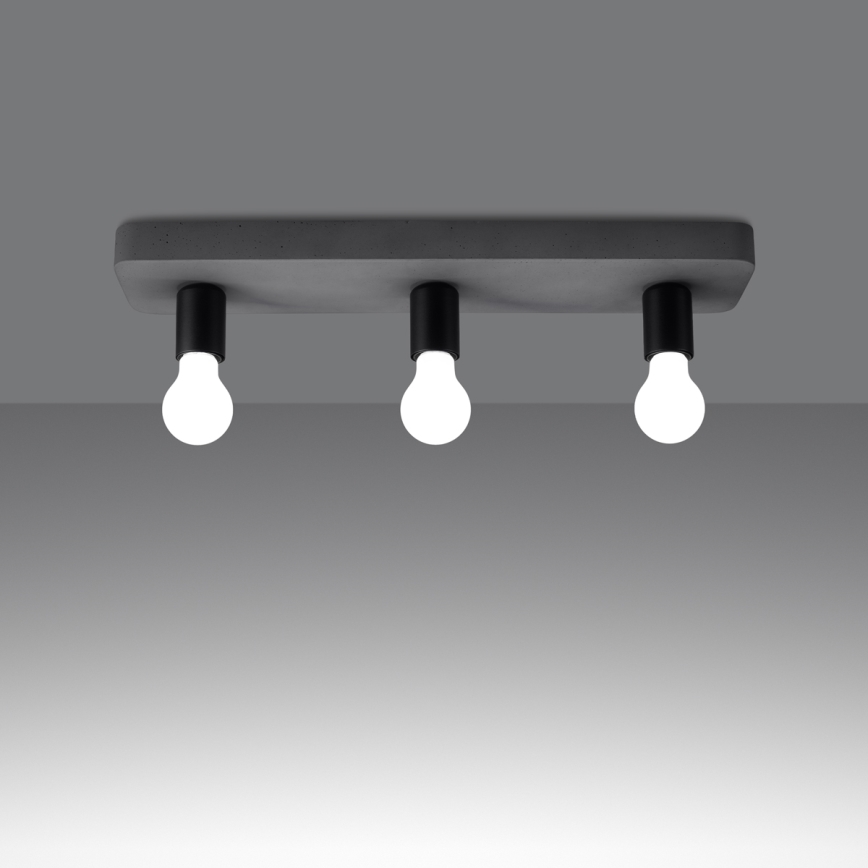 Spotlámpa TAVO 3xE27/15W/230V beton