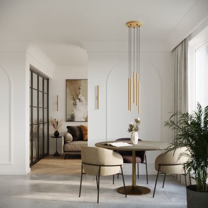 Csillár zsinóron PASTELO 5xG9/8W/230V arany