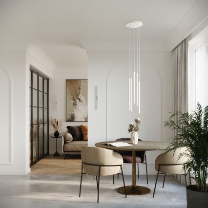 Csillár zsinóron PASTELO 5xG9/8W/230V fehér