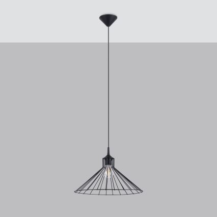 Csillár zsinóron EDA 1xE27/15W/230V fekete